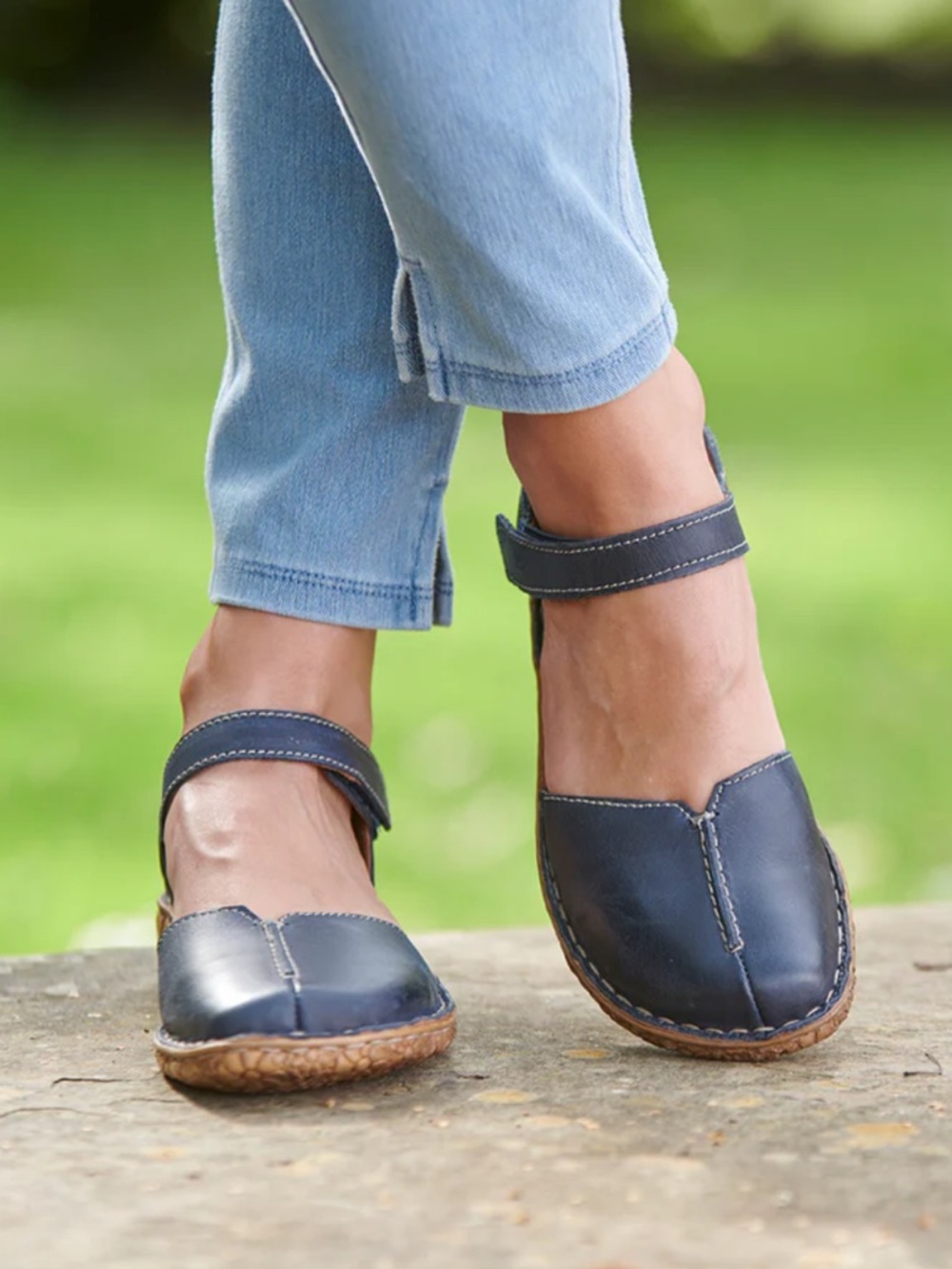 Josef Seibel Rosalie Leather Flat Ankle Strap Sandals In Black Size 37